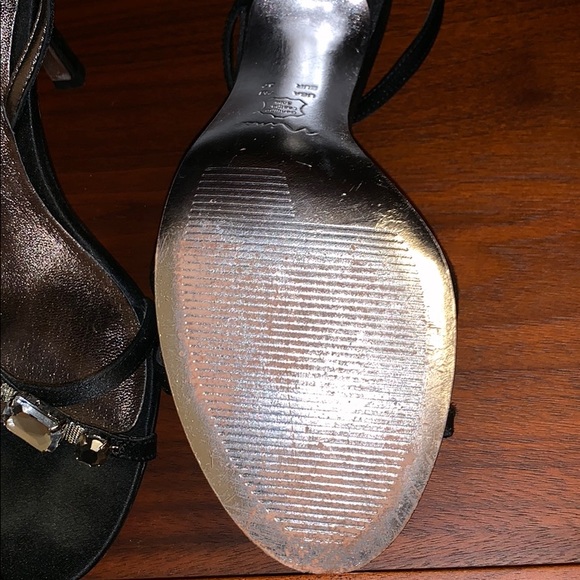 NINA black high heel with jewels - Picture 3 of 4